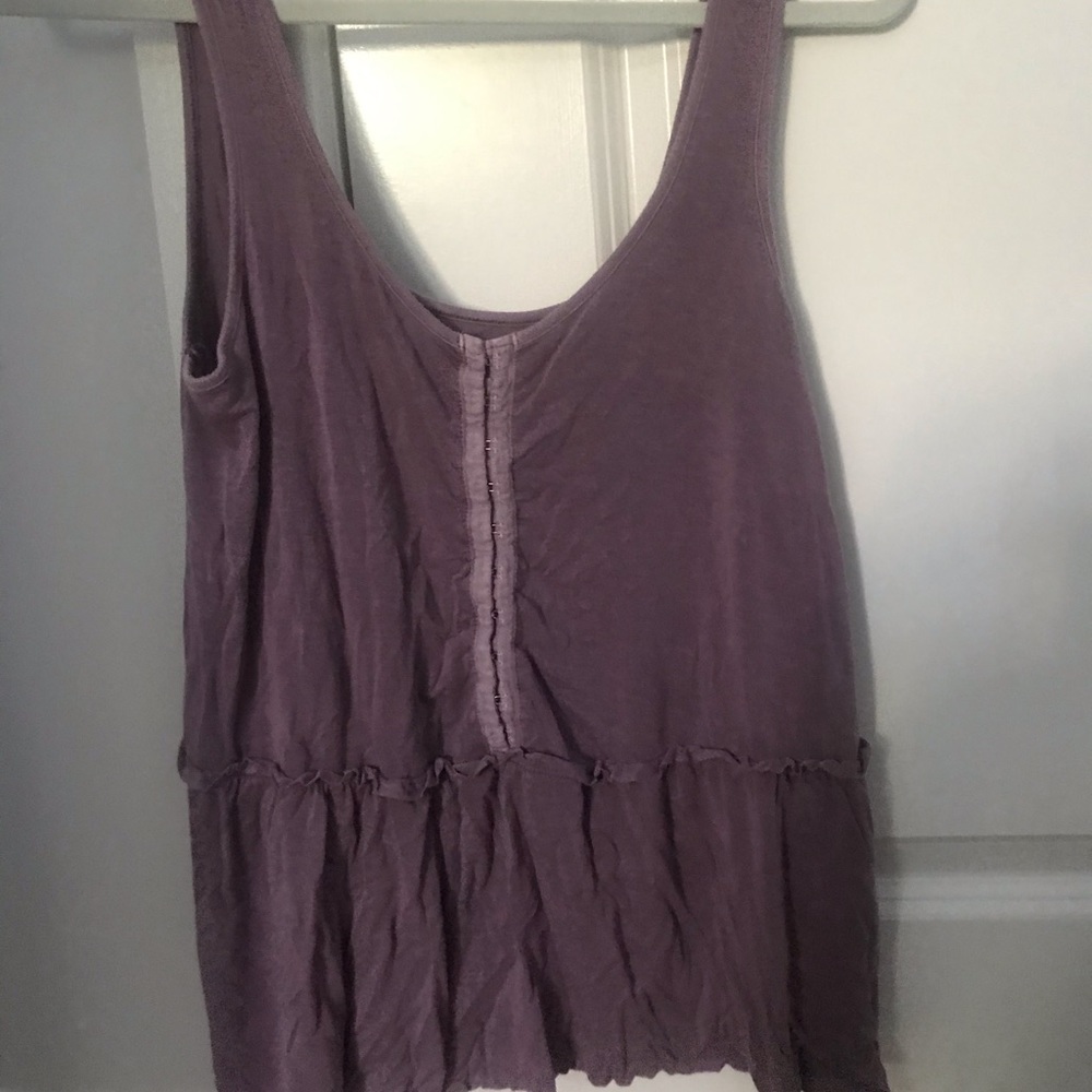 AEO peplum top purple